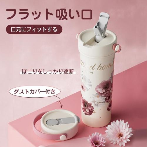 GOOM 600ml Insulated Water Bottle with Lid, 316 Stainless Steel, Straw, Vacuum Insulated, Leak-Proof, Multi-Layered Construction, Strap Included, Tea