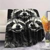 1PC Small animals gather Print FlAannel Blanket, High quality Comfortable for All Seasons, Home Decor, Warmth and Comfort