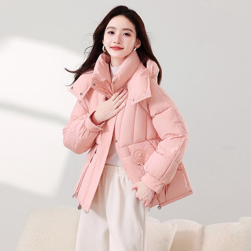 2025 Women's Short Cotton-Padded Jacket: New Korean Style, Fashionable Thick Bread Coat for Winter Outerwear.