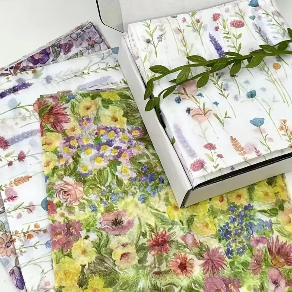 10PCS Hand-rubbed Bowknot Sydney Paper Bowknot Design Bouquet Flower Wrapping Paper  Festival Gift