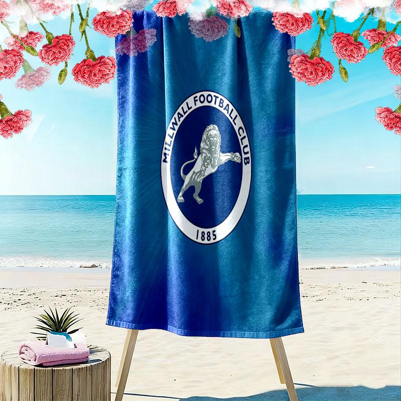 Millwall F.C. logo Beach Towel, Large Soft Quick Dry Towel for Beach Camping Swimming