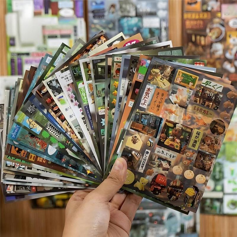 Мелованная бумага Книга японских наклеек, 900+ комиксных наклеек для детей, взрослых - Творческое занятие