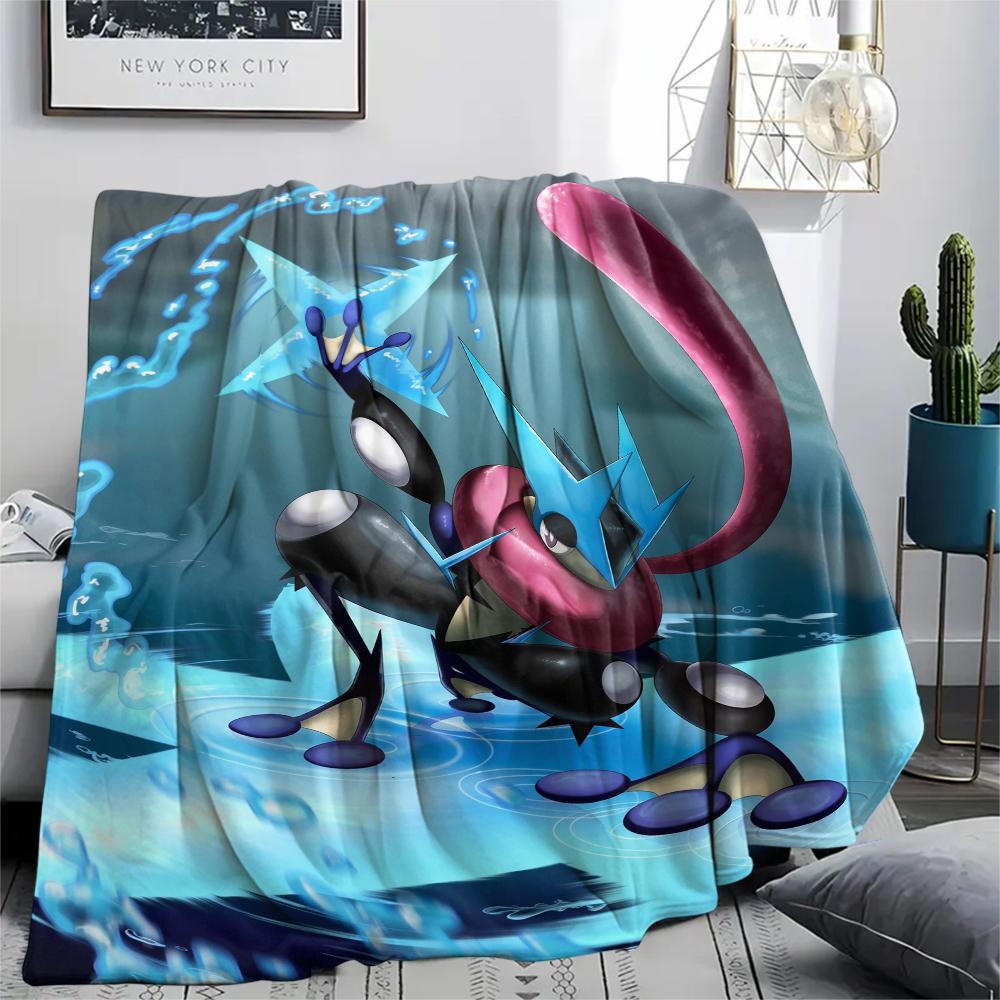 Cartoon Pokémon pattern Flannel Blanket, High quality Comfortable for All Seasons, Home Decor, Warmth and Comfort, Perfect for Gifts.