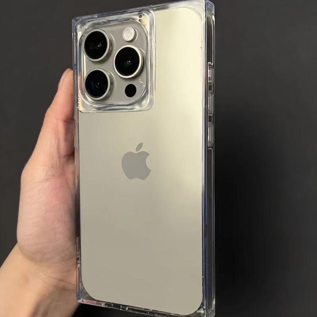 Роскошный квадратный прозрачный силиконовый противоударный чехол для iPhone 16 15 14 Plus 13 12 11 Pro Max Кристальный кубик льда Мягкая броня