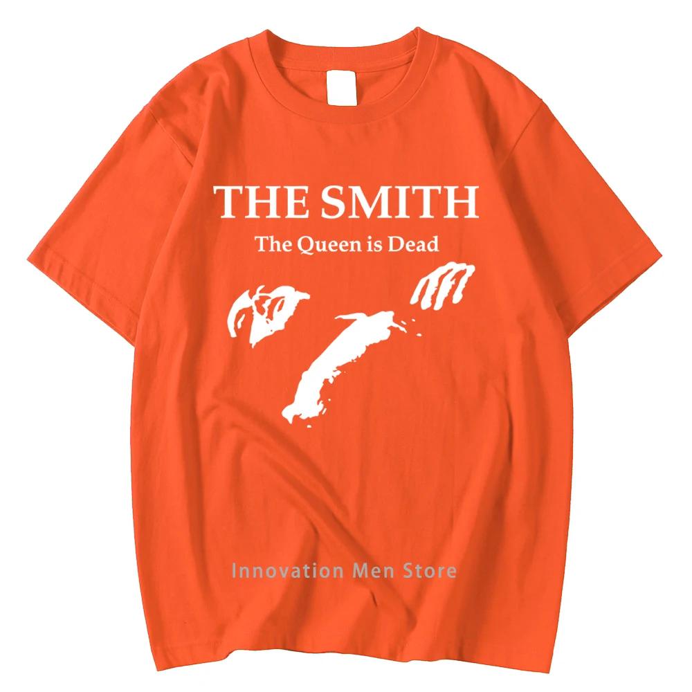 Мужская хлопковая футболка, летние топы The Smiths "The Queen Is Dead" - футболка, инди-музыка 1980-х годов, Morrissey, большая мужская черная футболка