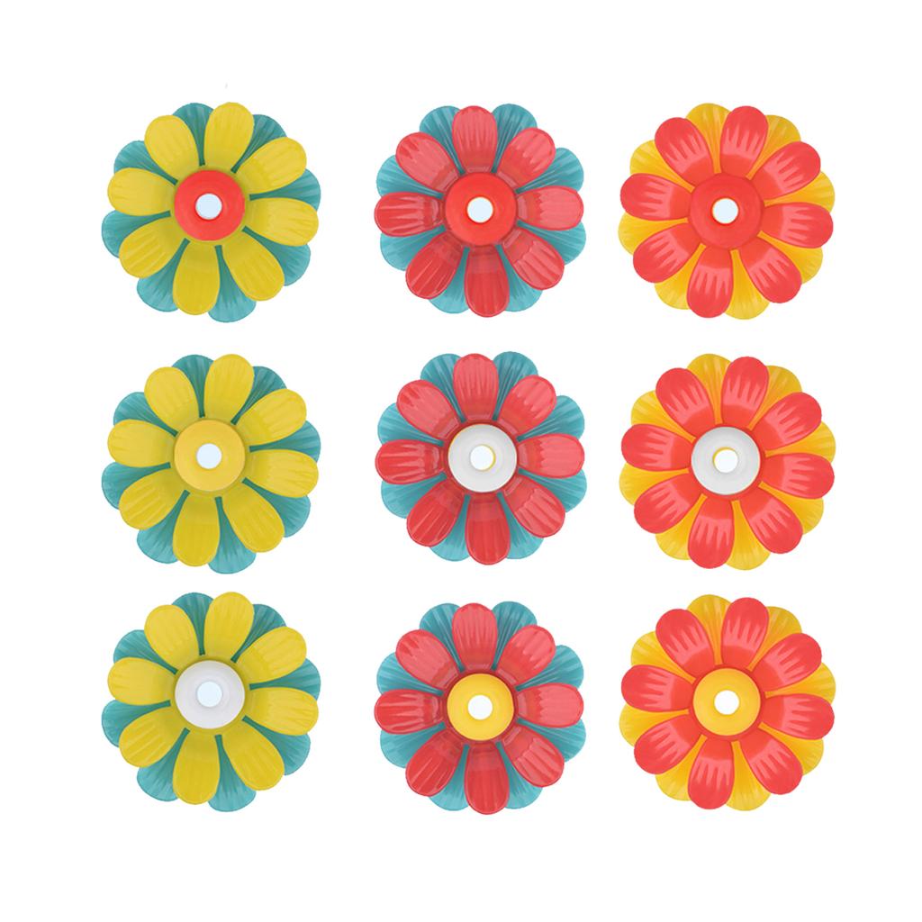 9/30pcs Colorful Replacement Flowers for Hummingbird Feeders Mason Jar Replaceable Flower Set for Outdoor Garden Feeder