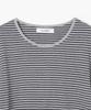 MILLO WOMEN Cutout Striped T-Shirt [Melange Gray]