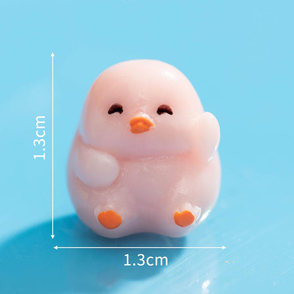 Микропейзаж мультфильм милый маленький желтый утенок фигурка украшения своими руками декоративные аксессуары офисный стол смоляные украшения