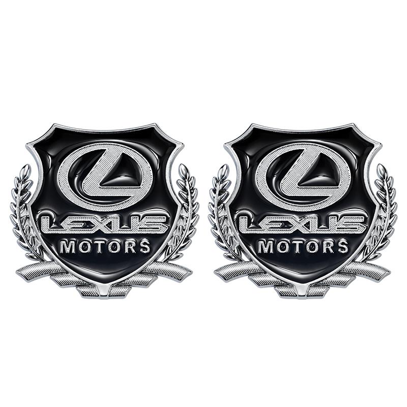 2PCS 3D Metal Emblem Sticker Car Badge Decal for Lexus F SPORT NX RX ES UX GS GX IS LS LX CT LC LBX 350h 450h etc
