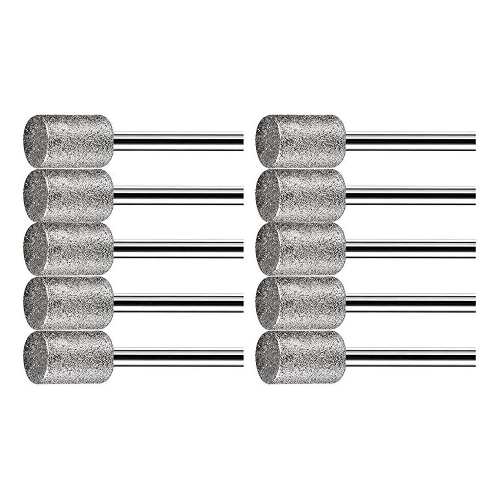 10 штук Алмазная шлифовальная насадка 8 мм головка 3 мм хвостовик для роторного инструмента Прочная абразивная шлифовка по стеклу керамике сплаву