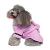 Soft Flannel Dog Bathrobe with Hoodie, Quick Drying Super Absorbent Pet Towel Robe for Small Dogs & Cats, Adjustable Waist Button Design
