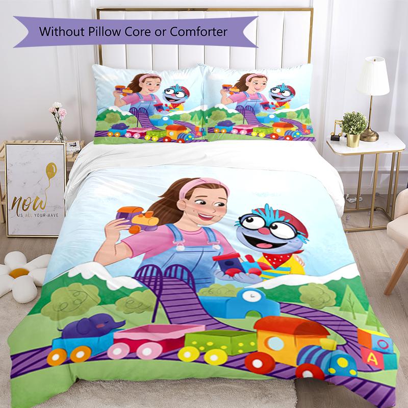 3pcs Ms. Rachel pattern bedding set duvet cover set includes duvet cover &pillowcases, perfect all season bedroom decoration & gift