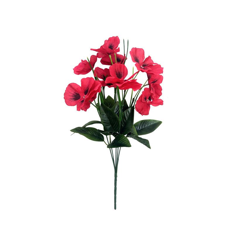 Искусственный цветок фаленопсис, анютины глазки, украшение для домашнего обеденного стола, орнамент