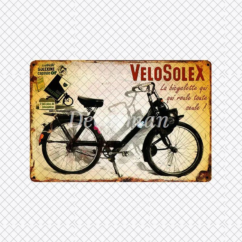 [ DecorMan ] VELO SOLEX Франция Велосипед Металлическая Вывеска Индивидуальная Настенная Постер Железная Картина ПАБ Комната Бар Отель Декор LTA-2033