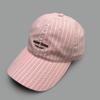 Spring And Summer Small Fresh Striped Letter Embroidered Baseball Cap Men'S And Women'S Sunshade Simple Travel Cap