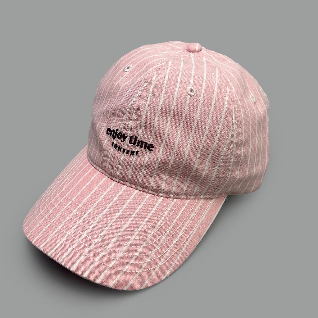 Spring And Summer Small Fresh Striped Letter Embroidered Baseball Cap Men'S And Women'S Sunshade Simple Travel Cap