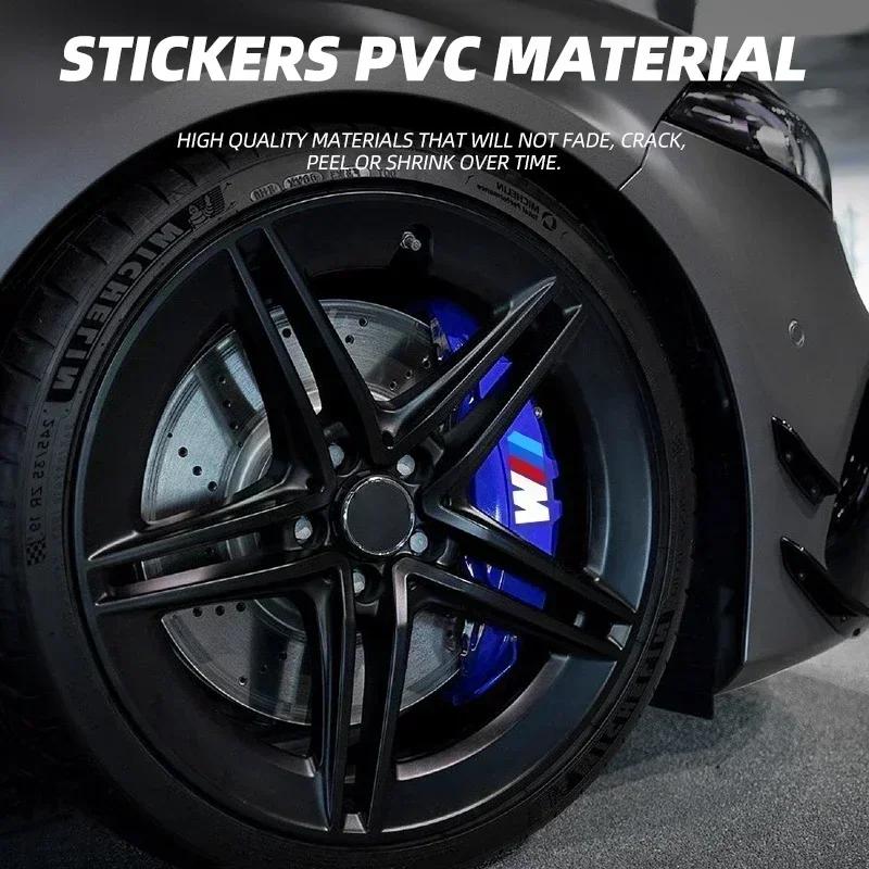 1set Car Brake Caliper Badge Emblem Stickers Auto Gadget For Bmw M X1 X3 X5 X6 E30 E90 M3 E84 E83 F25 E91 E60 F15 F16 E70 F30 Z4i1