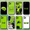 Чехол для телефона B-Brat C-Charli XCX для iPhone 15,14,13,12,11,Pro,X,XS,Max,XR,Plus,Mini Мягкий черный чехол