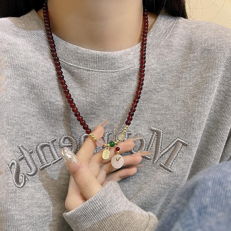 Новое китайское дзен этническое ожерелье с бабочкой женское с высоким чувством ретро ключичная цепочка цепочка для свитера аксессуары