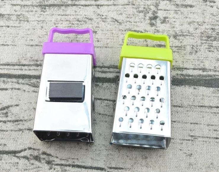 1 шт., мини-четырехсторонняя терка, строгальный станок из нержавеющей стали, многофункциональный резак для кожуры, терка для фруктов, имбиря, чеснока, кухонный гаджет