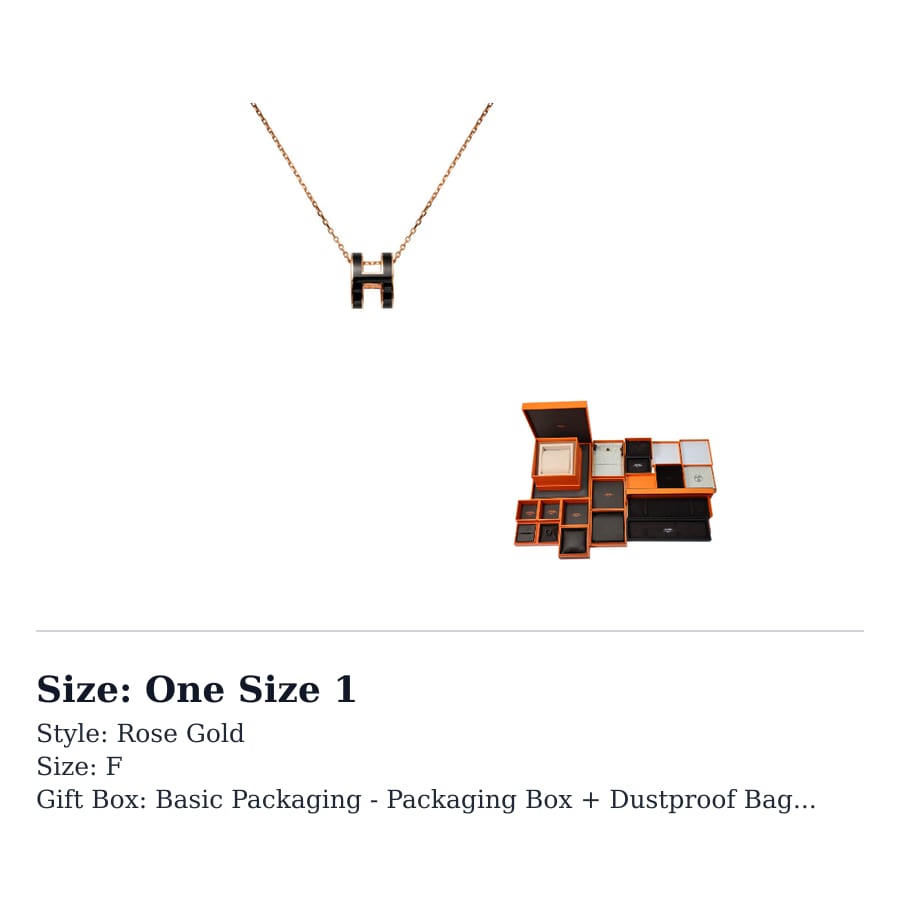 HERMES Mini Pop H Pendant Noir H147991FO03