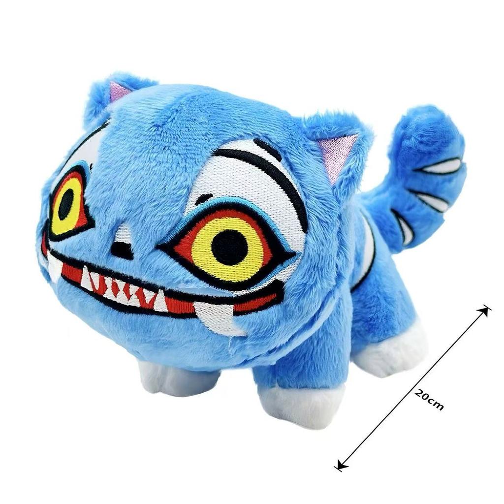 Аниме Охотники Плюшевые Милые Фиолетовый Тигр Черная Шляпа Сорока с 3 глазами Охота на Монстров Девичья Группа Мягкие Для Поклонников Подарки