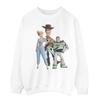 Disney Girls Toy Story 4 Woody Buzz and Bo Peep Sweatshirt