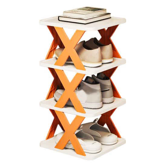 Convenient Folding Organizer Corrosion-resistant Narrow Shoe Organizer Bedroom Accessory Shoe Shelf