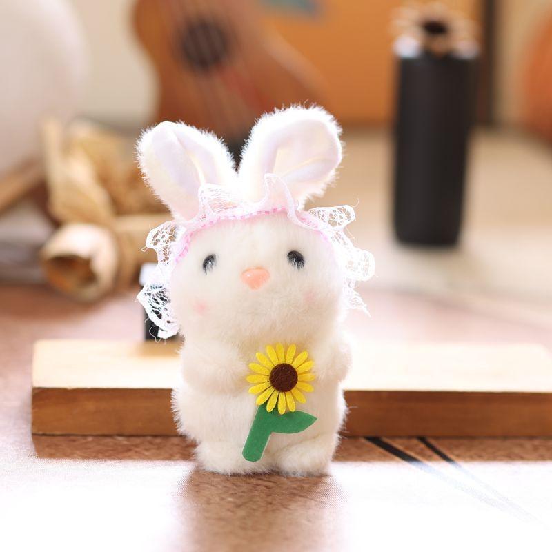 Rabbit Cute Cartoon Plush Keychain Soft Short Plush Gifts Bag Decor Doll Kid