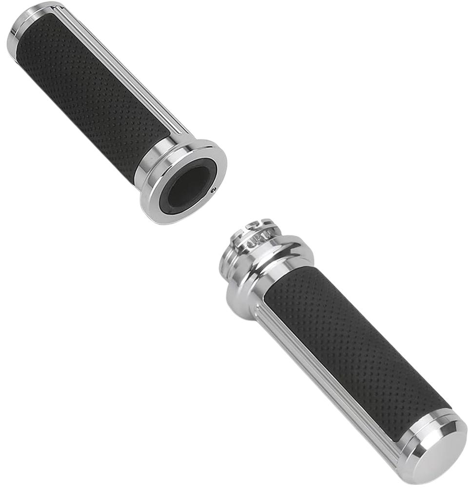 1" 25Mm Cnc Defiance Aluminum Rubber Handlebar Grips for Harley Touring Sportster Xl883 1200 Dyna Softail