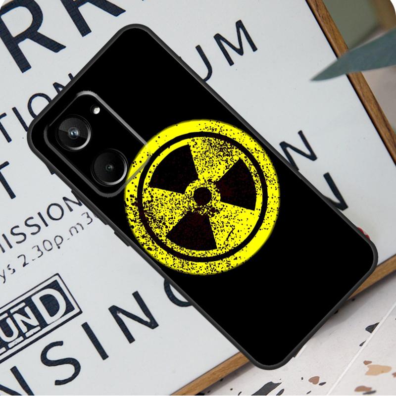Nuclear Radiation Warning Sign For Realme C31 C33 C35 C51 C53 C55 C67 GT5 GT Neo 6 9 10 11 12 Pro Plus C21Y C25s C30 Case