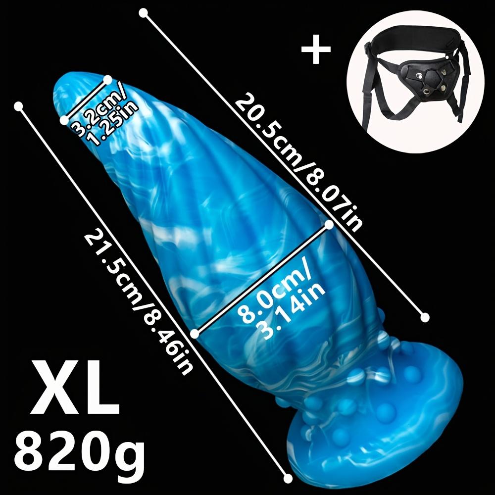 XXL Надеваемый Силиконовый Анальная Пробка, Реалистичная Мягкая Большая Пробка с Дизайном для Ременного Крепления, Гибкое Удобное Прилегание для Пар, Несколько Размеров