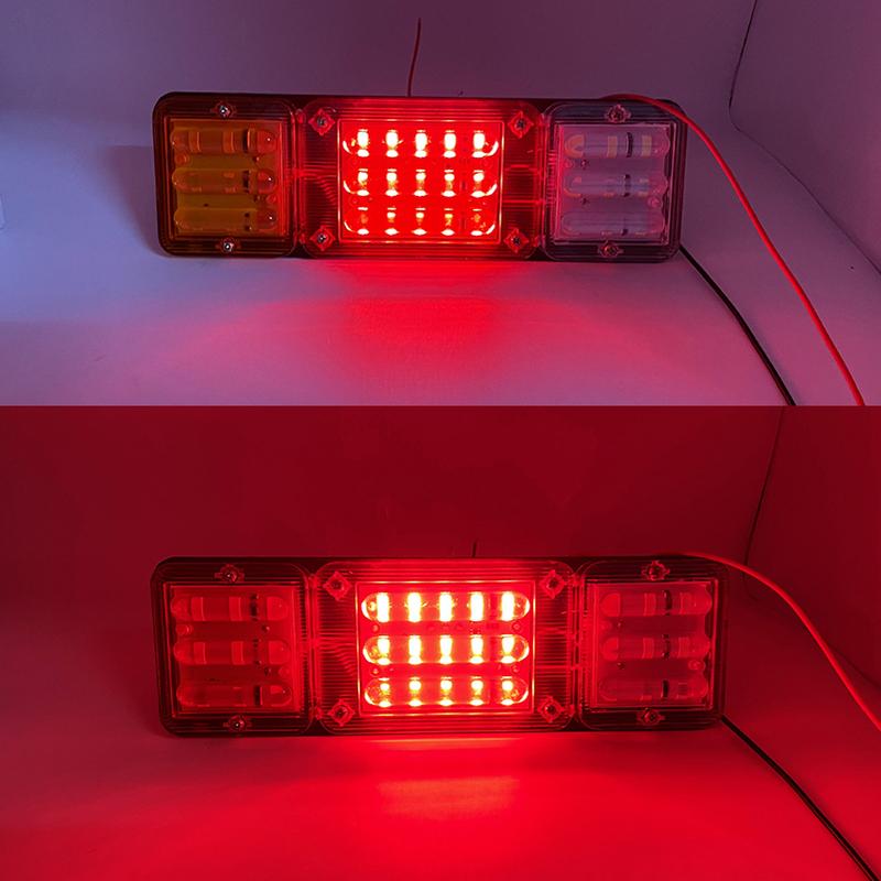 2X 12V 24V 30cm Car Truck Rear Stop Brake Tail Light Taillight Signal Lamp Indicator Trailer Truck Lorry Caravan Van Waterproof.