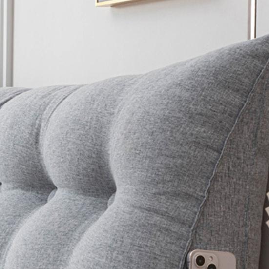 Подушка для изголовья с боковым карманом Льняная Треугольная Подушка-клин для изголовья Подушка-валик для кровати для поддержки плеч, спины, поясницы Общежитие Дом Спальня