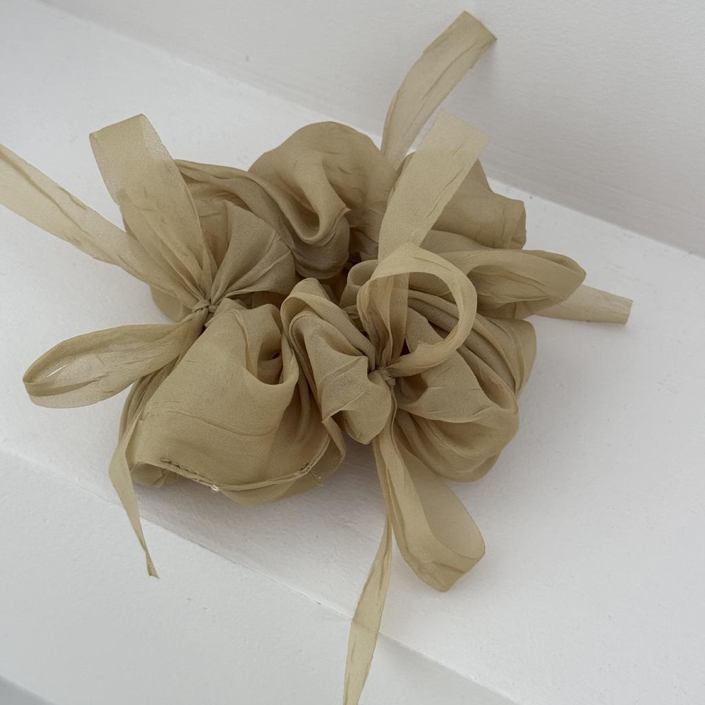 Нежный и Изящный, Легкая Марля Круг Толстой Кишки, Бант, Сетка Марлевая Повязка для Волос, Головной Убор и Аксессуар для Волос в Лесном Стиле