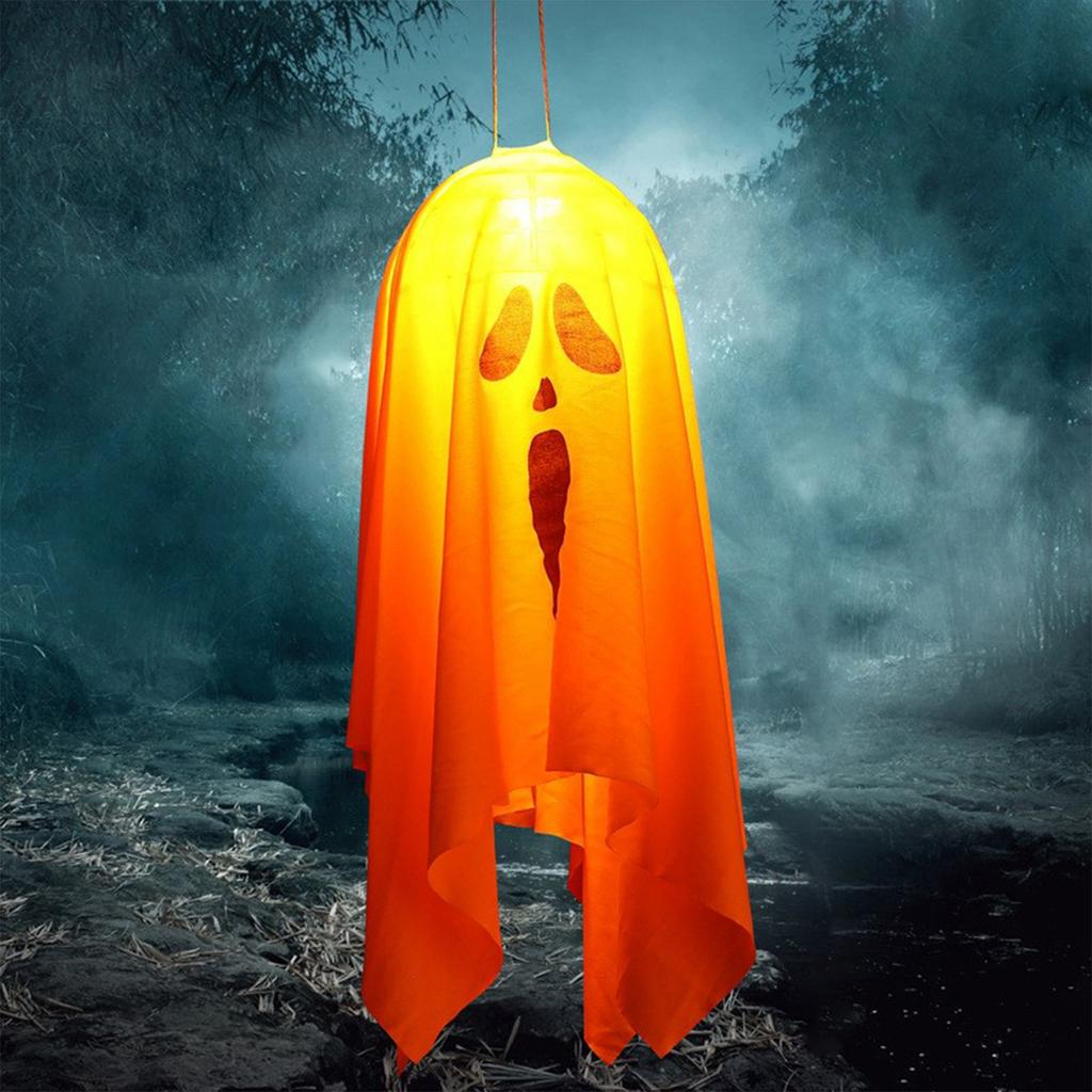 Светодиодная ткань на Хэллоуин, Украшение серии Хэллоуин, Вечеринка на батарейках, Украшение для фестиваля во дворе.