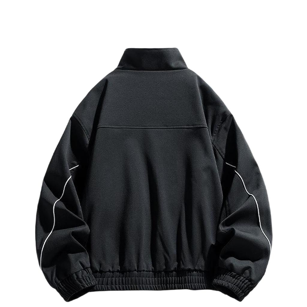 Men's Retro American Long-sleeved Stand Collar Jacket New Casual All-match Loose Jacket