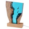 Diver Night Light Colorful LED Wooden Resin Ocean Bedside Lamp Desktop Art Ornament For Office Bedroom Living Room Decor