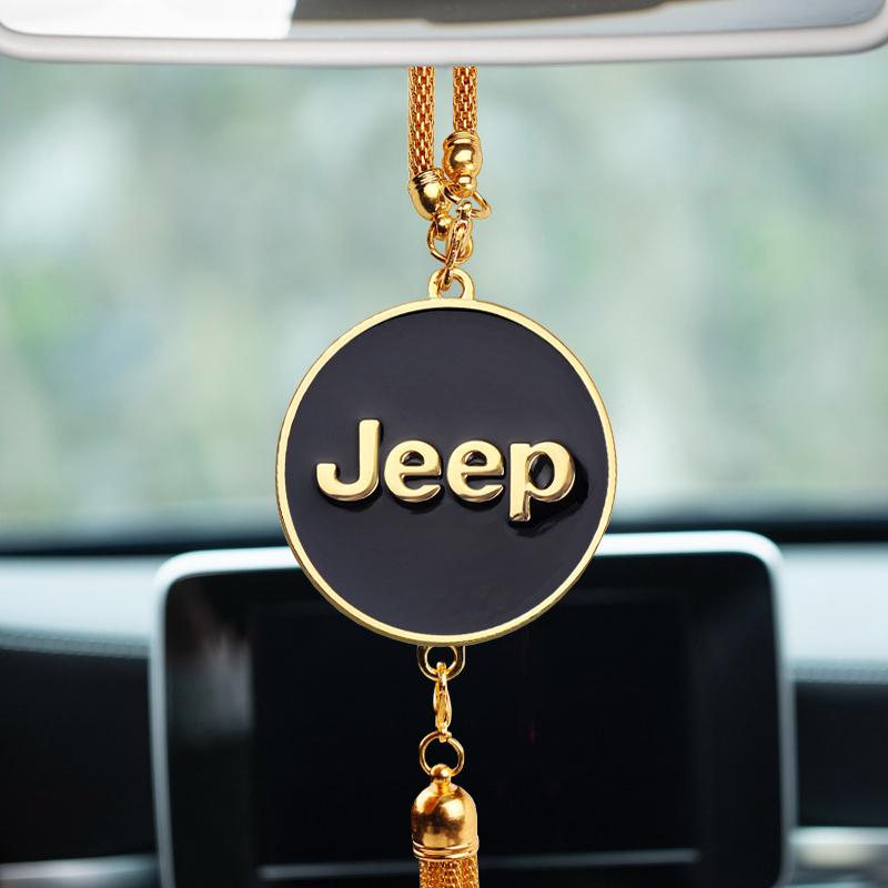 Car Rearview Mirror Pendant Auto Interior Hanging Ornaments For JEEP Renegade Patriot JK Wrangler Cherokee Compass GrandCherokee AMS1
