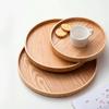 Тарелка для еды ручной работы, круглый деревянный поднос для ресторана отеля, украшение, десертная тарелка, закуски, чайная тарелка, японский стиль, всякая всячина, аксессуары