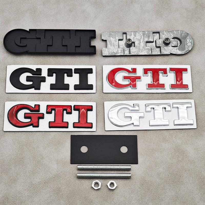 Hot 3D Metal Logo GTI Badge Car Front Grille Emblem Rear Trunk Sticker For Volkswagen VW Golf 4 5 6 7 3 MK2 MK3 MK4 Mk5 Polo Tig