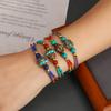 Bohemian Style Ethnic Style Retro Nepal Pine Matte Stone Bracelet Simple Multi -Color Beaded Hand Catenary Women 'S Jewelry