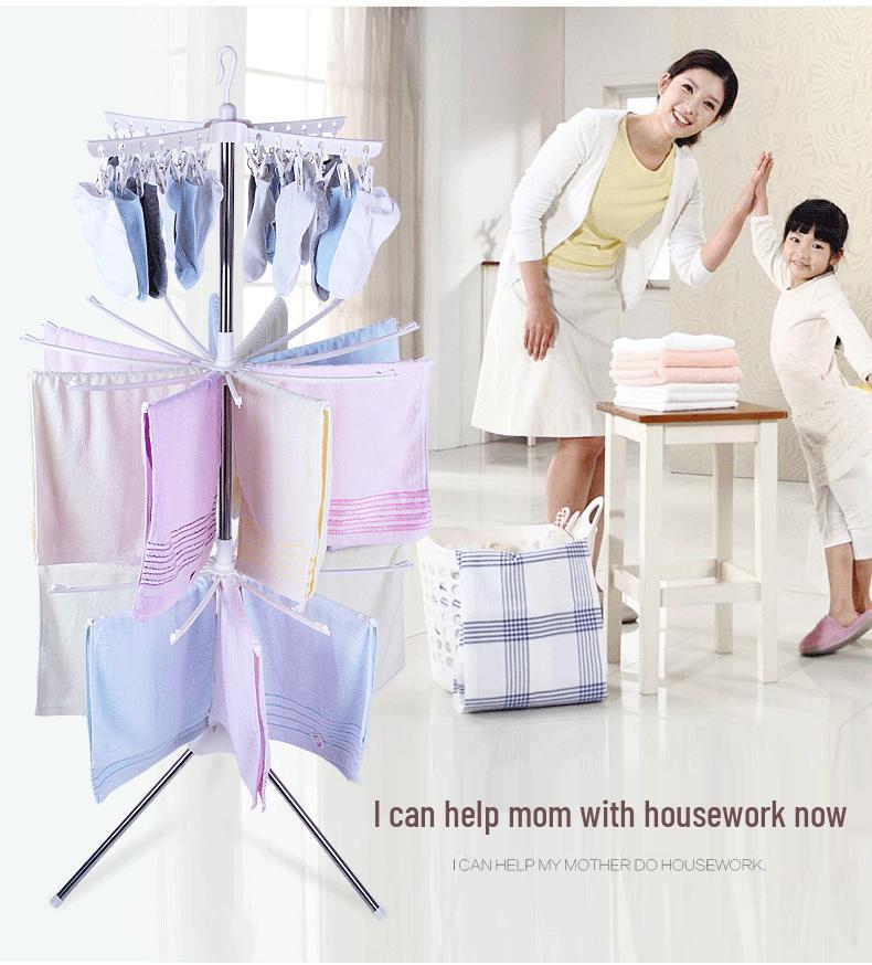 Складная сушилка для детской одежды и полотенец из нержавеющей стали для спальни