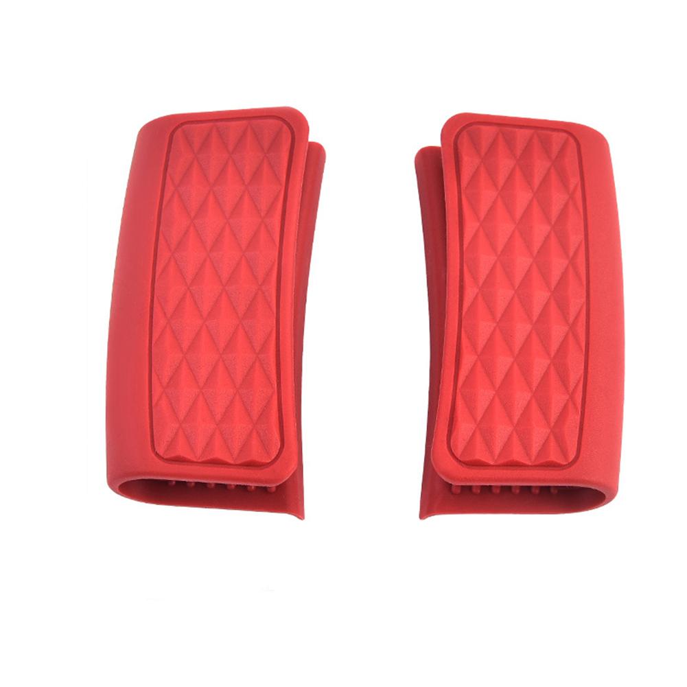 4pcs Silicone Pot Assist Handle Covers High Heat Resistance Anti-slip Anti-scalding Washable Reusable Pot Holder Sleeves