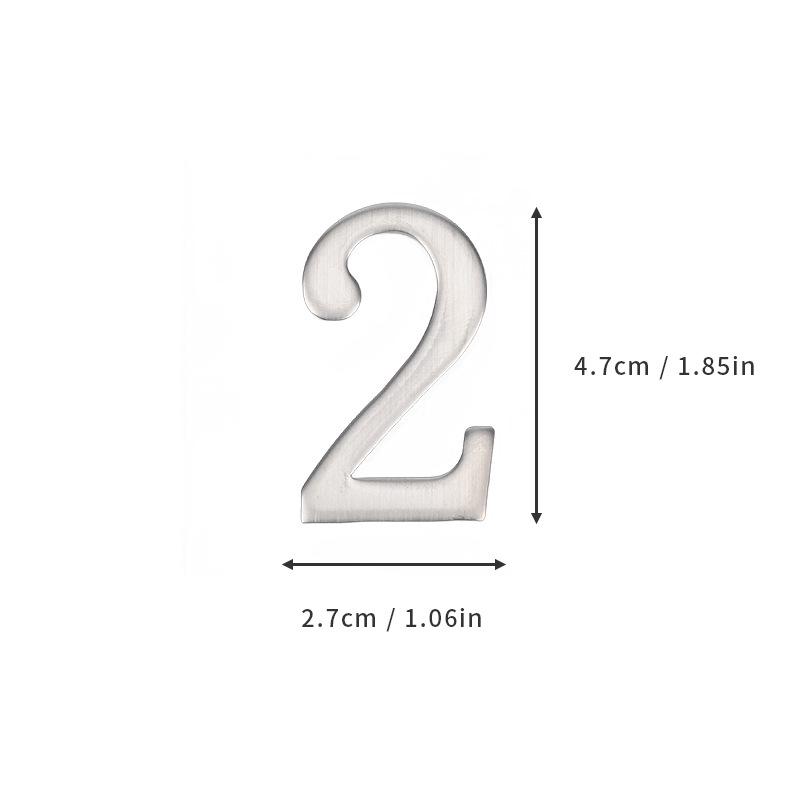 Самоклеящаяся уличная табличка с номером дома из нержавеющей стали - Водонепроницаемая и нержавеющая