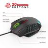 Redragon M908 Impact RGB LED MMO Gaming 12-сторонняя оптическая проводная эргономичная игровая мышь с 20 программируемыми макросами и удобным захватом, кнопками,
