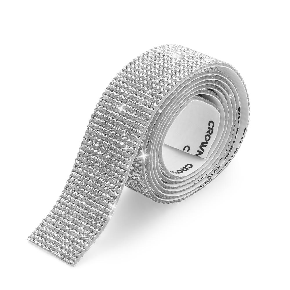 Arts Crafts Phone Decoration Self-Adhesive Rhinestone Crystal Sticker Trim Tape Diamond Ribbon