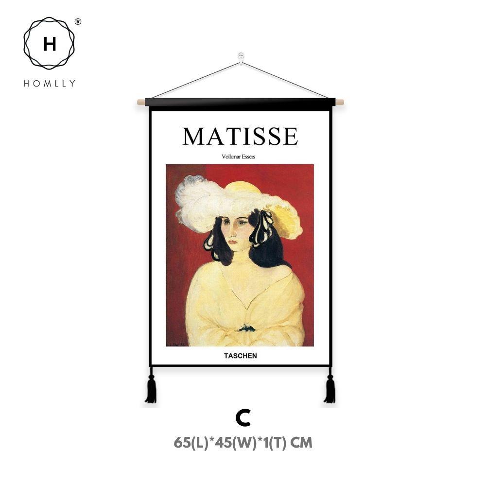 HOMLLY Matisse Mid Century Modern Home Wall Hanging Tapestry Painting