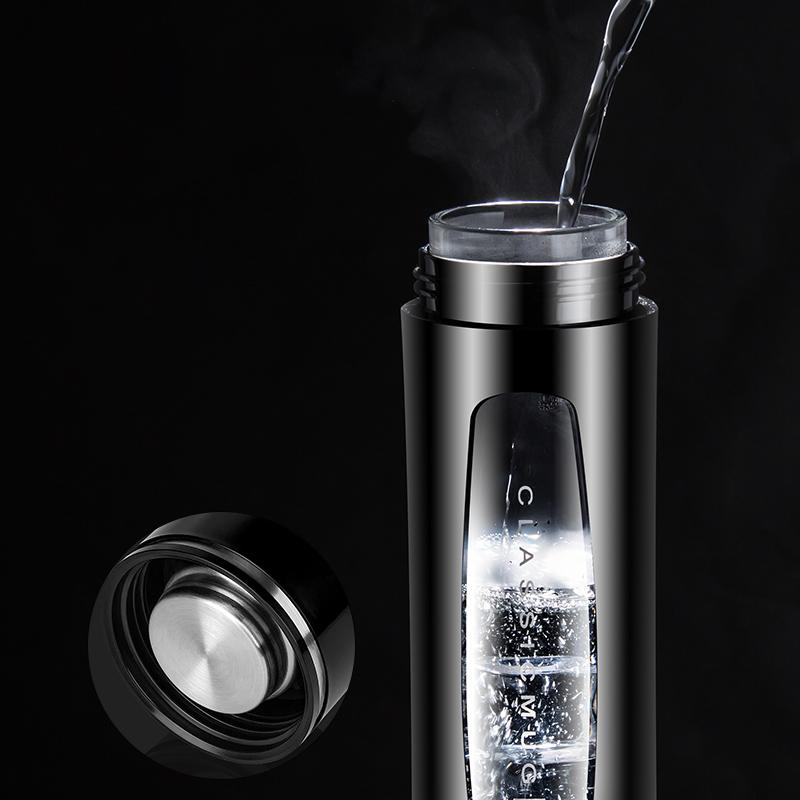 Двойная стеклянная бутылка для воды с крышкой, переносная термоизоляционная и защитная от ожогов чашка для чая для девочек, кружка для кофе, молока, сока