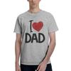 I love dad Men T Shirt Fathers Day Awesome Tees Short Sleeve Round Collar Pure Cotton New Arrival Clothes TShirt